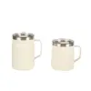 Taza térmica simple de acero inoxidable alto valor de color para niñas con pajita y asa taza de café para oficina taza de vacío venta al por mayor