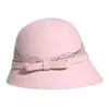 Rongmei 2026 Nuevo Sombrero Clásico Hepburn Transfronterizo con Ala Curva, Sombrero de Mezcla de Seda y Lana, Elegante Sombrero de Estilo Francés