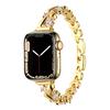 Adequado para Apple Watch iWatch Pulseira Estilo Pequeno Perfume Swarovski Estilo Metal Corrente Pulseira de Relógio Feminina