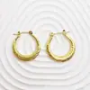 Brinco de Moda Europeu High-End Aço Inoxidável Dourado 18K Temperamento Argola Redonda Versátil Joia Brinco Feminino