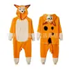 Pijama One-Piece de Desenho Animado Animal para Crianças e Adultos Roupas Fofas de Performance para Halloween Transfronteiriço Nezha Cos Flanela