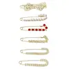 Broche para Marcar a Cintura, Conjunto Simples em Forma de Cabaça Anti-Exposição, Broche para Lenço, Broche de Pérola, Broche Elegante