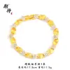 Pulsera de Rama de Flor de Diamante Oro Arena Rojo Rosa de Larga Duración y Color Firme con Rama de Flor de Carácter de la Fortuna Incrustada de Diamantes, Pulsera de Lujo Ligero de Moda para Mujer