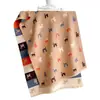 Bufanda Jacquard de Cachorro Rizado de Dibujos Animados Otoño/Invierno 2026 para Mujer Chal Grande Grueso y Cálido Estilo Coreano Versátil Calentador de Cuello con Borlas