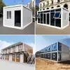 Casa móvil de contenedor de fábrica de comercio exterior, casa prefabricada ignífuga, casa integrada simple, desmontable para uso residencial y de oficina