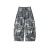Jeans Riscado Xadrez com Rasgos Amazon para Mulheres, Verão, Único, Solto, Emagrecedor, Calças Longas Casuais Americanas, Tendência