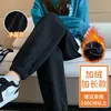 Calça Jogger Cinza Waffle 2026 Outono e Inverno Nova Aconchegante com Forro de Lã Casual Versátil Calça Longa Esportiva