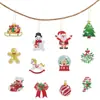 Pintura de Diamantes Transfronteriza Personalizada Hecha a Mano DIY Diamante Completo Imán para Refrigerador Posavasos de Diamante Navideño Colgante Colgante Adornos Colgantes