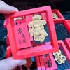 Nuevo Oro Puro 999 Gato de la Suerte Dios de la Riqueza Lámina de Oro Concha Mismo Estilo Pegatina Dorada Pegatina para Teléfono Pegatina Creativa Caja de Regalo Venta al por Mayor