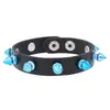 Joyería de moda europea y americana transfronteriza para hombre, pulsera de cuero estilo punk de personalidad, pulsera de púas rock