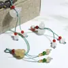 Acessórios de Pulseira e Colar com Pingente de Agata Natural e Cuia Tecidos à Mão Acessórios DIY Atacado em Estoque