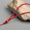 Lanyard simples de corda lisa com pingente joia Pingente vivo de jade corda de carga alta corda de nó plano trançada à mão fivela