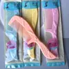 M68 Dientes Finos Colorido Caucho Cocido 20cm Peine de Peluquería Peine de Plástico Grabado Regalo Peine Pequeño Escandinavo Colorido Belleza Maquillaje