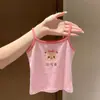 [Camiseta de Algodón Puro para Niñas] Estilo Delgado de Verano Ropa Interior para Niñas en Desarrollo, Camiseta sin Mangas para Niñas