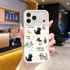 Capa de celular fofa estilo cartoon de gatinho e cachorrinho coreana e japonesa, estilo desenhado à mão, amiga da pele, para iPhone 18, feita de silicone líquido verdadeiro