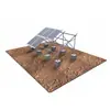 Soportes para módulos fotovoltaicos montados en suelo, soportes solares de aluminio con cimentación de pilotes de cemento, suministro directo de soportes solares