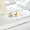 Brincos de Prata Esterlina S925, Brincos Simples e Compactos com Design de Abelha e Favo de Mel para Mulheres, Nova Tendência 2025 Joias de Orelha Doces
