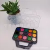Acuarela de Pigmento Semi-Seco Profesional para Arte Set de 15 Colores Caja de Acuarela Herramienta Principiante Pigmento de Acuarela de 15 Colores Soluble en Agua