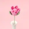 Ramos de Capullos de Loto Simulados y Hojas de Loto Tejidos a Mano, Regalos Navideños de Ganchillo de Lana Terminados, Arreglos Florales para Jarrón