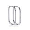 Amazon Venta Caliente Transfronteriza Pendientes Ovalados Alargados de Acero Inoxidable Estilo Frío Japonés y Coreano Pendientes de Metal Exagerados de Acero de Titanio