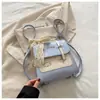 Nova Mochila Coreana Fofa 2025 Simples e Versátil Estilo Estrangeiro Nicho Commuter Estilo Universitário Bolsa Feminina Bolsa Transversal