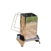 Cubo para Fuego Estufa de Madera Cruda de Acero Inoxidable para Exteriores Camping Cuadrado Punto Plegable Estufa de Carbón Accesorios de Barbacoa Extraíbles