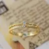 Anillo de Dedo Medio de Nuevo Estilo Japonés de Lujo Ligero Transfronterizo Doble Capa Diseño de Nicho Anillo Retro de Circonita Joyería para Mujer Regalo
