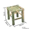 Cadeira de Bambu Antiga com Encosto, Mesa de Bambu para Pátio Externo, Banquinho Pequeno de Bambu, Banco de Bambu, Adereços para Dança de Casamento Estilo Chinês