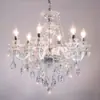 Lámpara de araña de cristal de lujo ligero estilo francés, iluminación estilo vintage para sala de estar, comedor, dormitorio, accesorio de iluminación de lujo de cristal para villa de alta gama y elegante