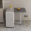 Juego de Mesa de Comedor Plegable, Moderno y Sencillo, Adecuado para Apartamentos Pequeños, Mesa de Comedor Móvil, Mesa Rectangular para Uso en el Hogar