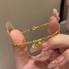 Livro Pequeno Chapeuzinho Vermelho Mesmo Estilo Orquídea Ouro Quebrado Pulseira Feminina Luxo Leve Nicho Retrô Estilo Nacional Pulseira de Corda Texturizada Elástica