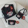 HINEZHA Moda de celebridad de Internet bordado de tendencia bolsa de compras de nailon transfronteriza casual para todo combinar bandolera para ir al trabajo