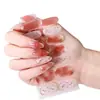 Pegatinas para Uñas de Gel Semi-Curadas Zhengxiang Impermeables Transfronterizas Europeas y Americanas Francesas Pegatinas para Uñas UV Rosa Cebolla Brillante Hielo Transparente