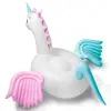 Unicornio Inflable de PVC Extra Grande con Alas Flotantes Cama Flotante Silla Lounge Inflable para Agua Flamenco Rosa Dorado Montura