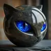 Figurita de Gato Negro de Lujo Transfronterizo Adornos de Gato Negro de Lujo Gato de Resina Piedra de Gato