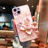 Fábrica de Capas para Celular Pintada Nova Design Florido Colorido Tridimensional iPhone16Pm High-End Capa de Vidro Feminina Atacado