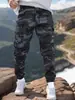 Tallas Transfronterizas Amazon2025 Pantalones Cargo Camuflaje para Hombre, Temporada de Primavera y Otoño, Pantalones Casuales de Marca de Moda con Puños con Cordón