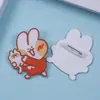 Broche de Conejo de Acrílico de Dibujos Animados Coreanos Ins Pin para Bolso de Niña Parche Accesorio Pequeño Estuche Lápices Estilo Ins
