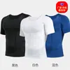 Ropa Moldeadora Masculina de Nylon 140D de Fibra Larga Transfronteriza, Moldeado Corporal, Control de Abdomen, Compresión del Pecho, Manga Corta Jl01 Suministro de Fábrica