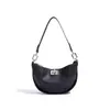 Bolso de mano tipo dumpling para mujer de piel de vaca de capa superior, elegante y simple, adecuado para ir al trabajo, bolso de hombro práctico de cuero genuino, piel suave