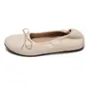 Primer Encuentro Ji Dan Juan Zapatos Slip-on Planos para Mujer 2026 Nuevo Otoño Moño Suela Suave Parte Superior Suave Zapatos de Mujer