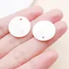 Colgantes Redondos de Concha de Agua Dulce Natural al por Mayor con Agujero Único Accesorios DIY para Pendientes, Collares y Accesorios de Ropa Materiales