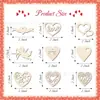 Decoraciones de Madera Huecas con Forma de Corazón para el Día de San Valentín, Piezas de Madera sin Procesar Adecuadas para Suministros DIY de Boda para el Día de San Valentín