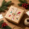 Fita adesiva de rolo para feriado de Natal transfronteiriço, adesivos de vedação de desenho animado, etiquetas decorativas para embalagem de presentes, 500 folhas por rolo