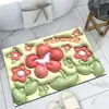 Tapete de Chão Macio de Terra de Diatomáceas com Expansão Visual 3D a Olho Nu para Uso Doméstico, Capacho, Tapete, Tapete de Banheiro Absorvente Secagem Rápida Antiderrapante