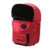Chapéu de inverno Lei Feng Chapéu Masculino Moda Inverno forrado de lã espessado Protetores de ouvido quentes Válvula de respiração de ciclismo de lazer com máscara