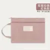 Bolsa de mensajero con cremallera de gran capacidad, bolsa de información de almacenamiento, Morandi, bolsa para materias A4, lona, respetuosa con el medio ambiente, impermeable y resistente al desgaste, bolsa para documentos