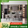 Moderno Simple Aparador de Pared para Toda la Casa Personalizado de Aleación de Aluminio Gabinete para Vinos Gabinete para Té Gabinete de Cocina Gabinete de Almacenamiento Personalizado