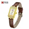 Reloj Femenino Oufani con Diseño de Pasador Pequeño, Elegante Esfera Cuadrada, Resistente al Agua, Simple Reloj de Cuarzo Incrustado con Diamantes, Reloj de Moda Casual de Lujo Ligero para Damas