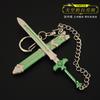 Modelo de metal periférico de Leyenda de Zelda Lágrimas del Reino Mini Espada hoja blanca cielo aleación llavero 9cm